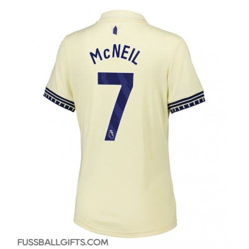 Everton Dwight McNeil #7 Fußballbekleidung Auswärtstrikot Damen 2025-26 Kurzarm